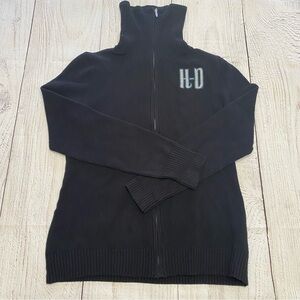 Women’s Harley-Davidson Black zip up sweater Large